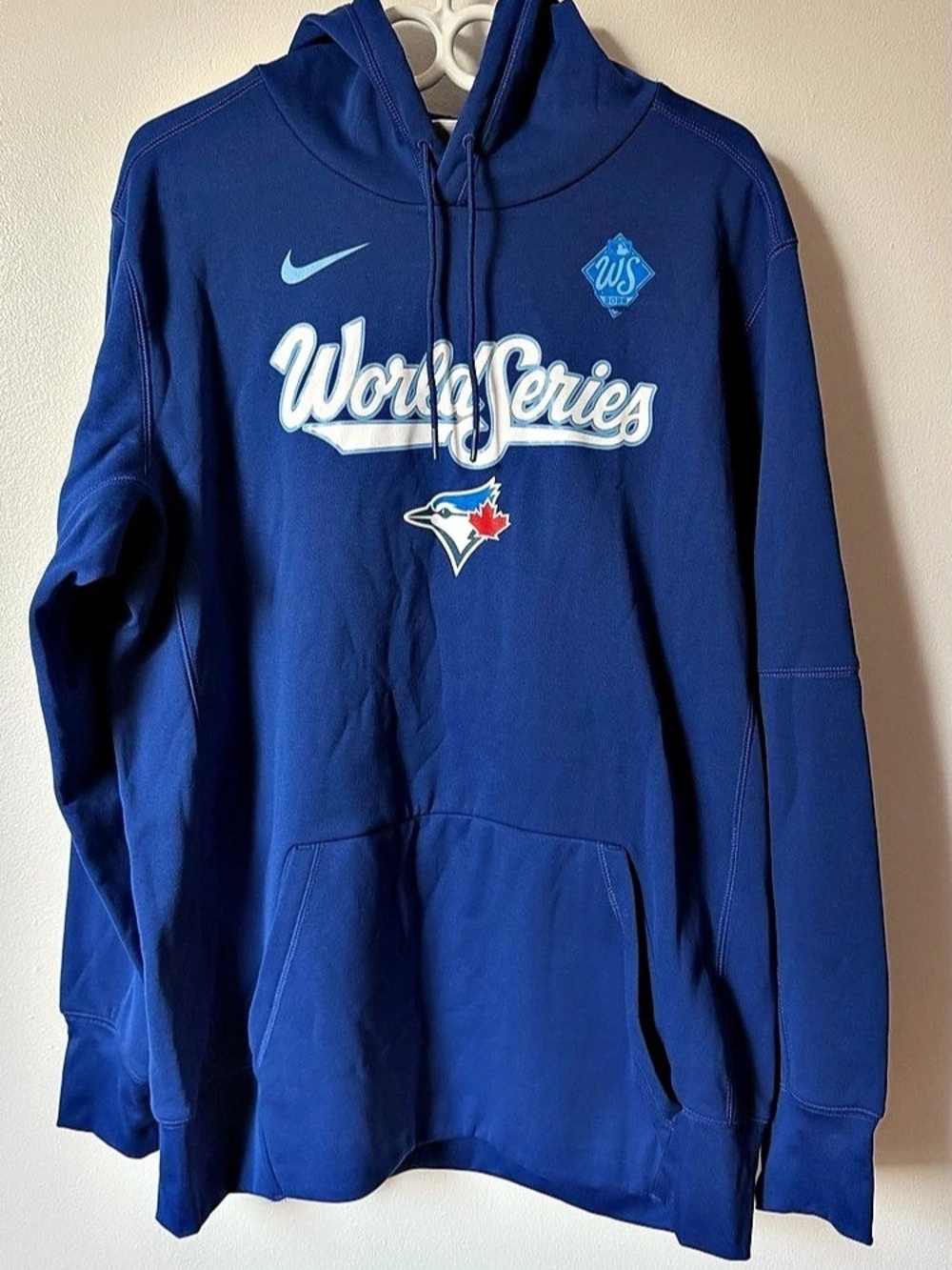 Nike Toronto Blue Jays World Series Hoodie Large Men’s Royal Blue Therma Fleece,